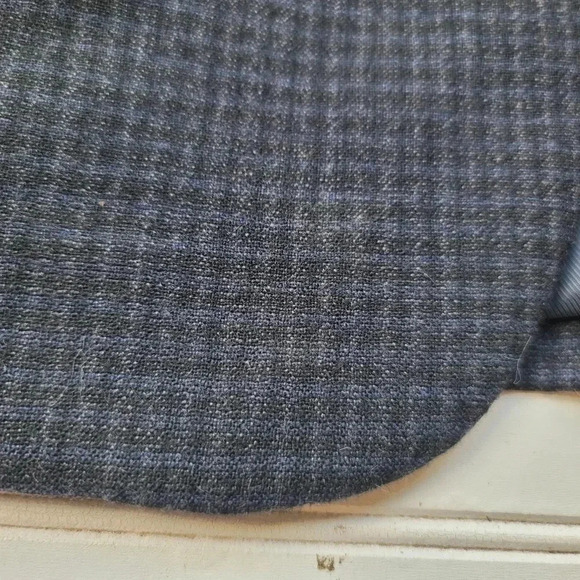 PRONTO UOMO Platinum Men Size 42S Blue Black Plaid 100% Wool Jacket Blazer Short - Picture 5 of 9